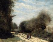 让 巴蒂斯特 卡米耶 柯罗 : Crecy-en-Brie - Road in the Country